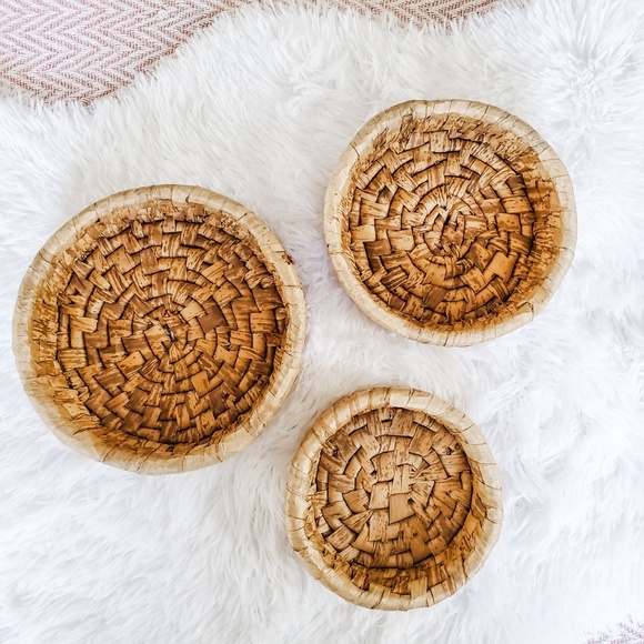 Other - Boho Bamboo Nesting Baskets-Set of 3